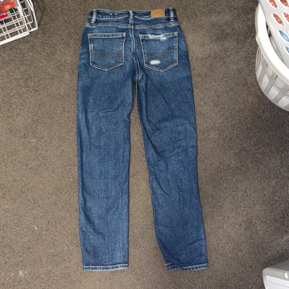 american eagle ripped mom straight jeans size 00 regular - Picture 8 of 10